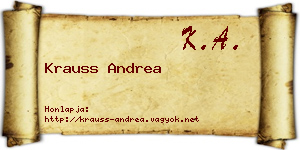 Krauss Andrea névjegykártya
