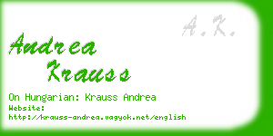 andrea krauss business card